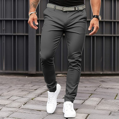 Herren Slim Fit Hose Elastisch Mit Taschen