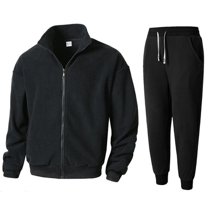 Herren Fleeceanzug Warm mit Hochkragen Sportlich