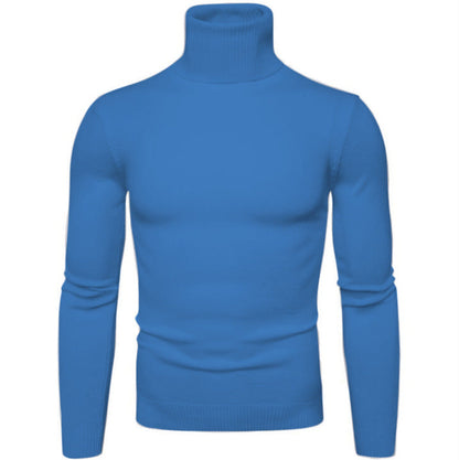 Herren Strickpullover Slim Fit Hochkragen Modern