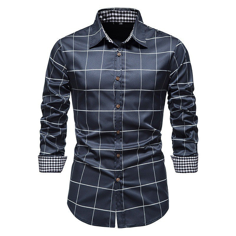 Herren Karo Hemd Hochwertig Modern Berlin Stil