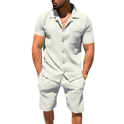 Herren Kurzarm Hemd und Shorts Set Sommer Modern Berlin
