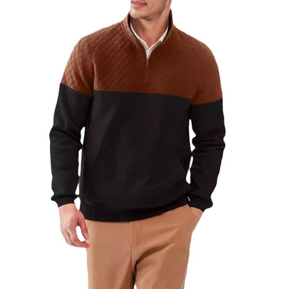 Herren Fleece Pullover Stehkragen Warm Gemütlich