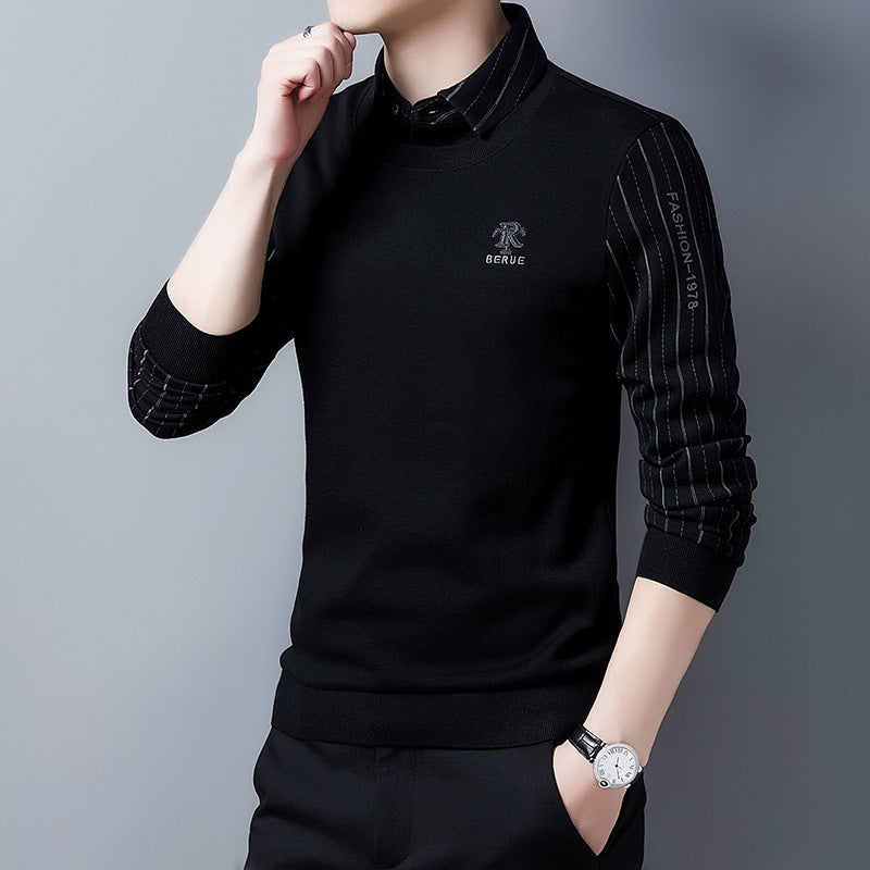 Herren Strickpullover Eleganter Stehkragen Modern
