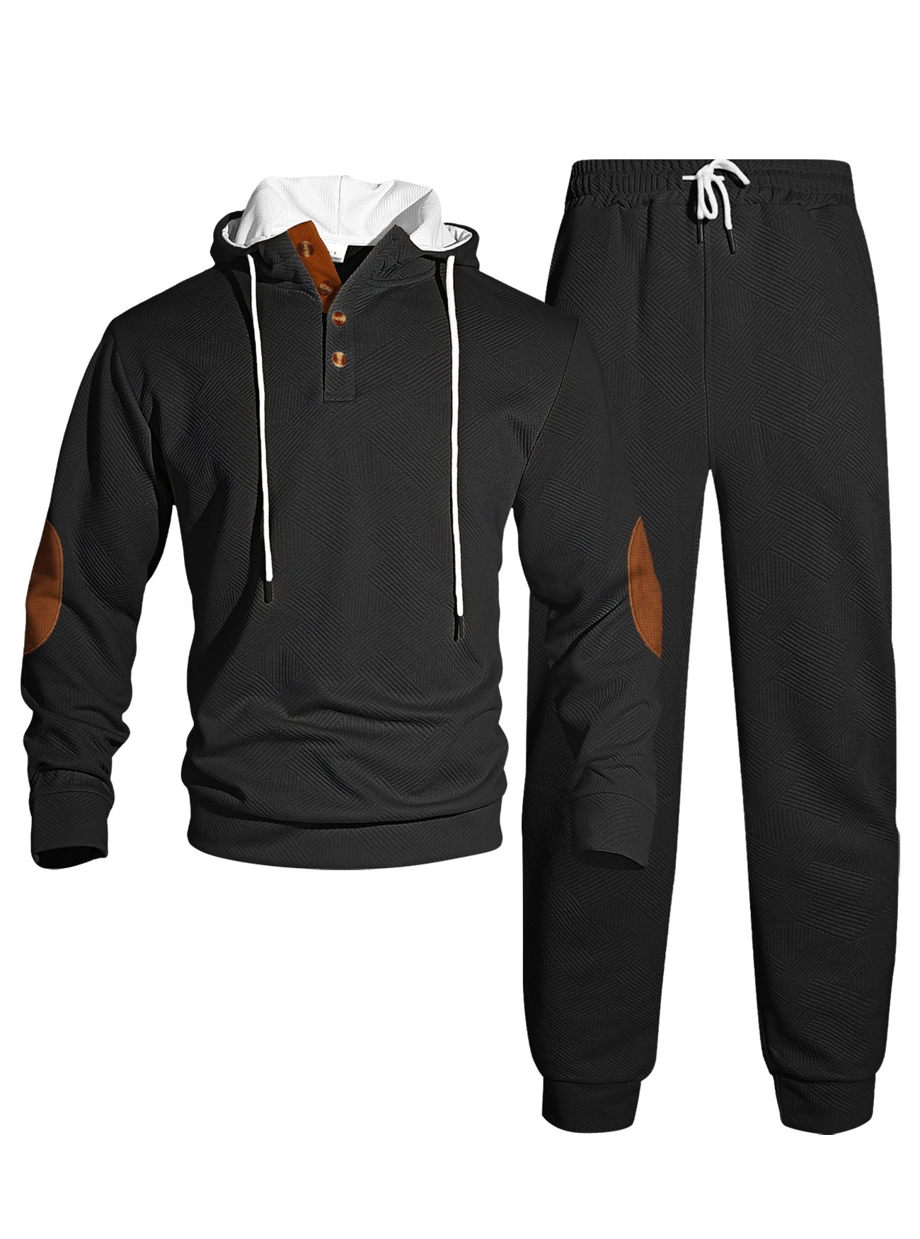 Herren Jogginganzug Set Modern mit Knopfverschluss Größe XL