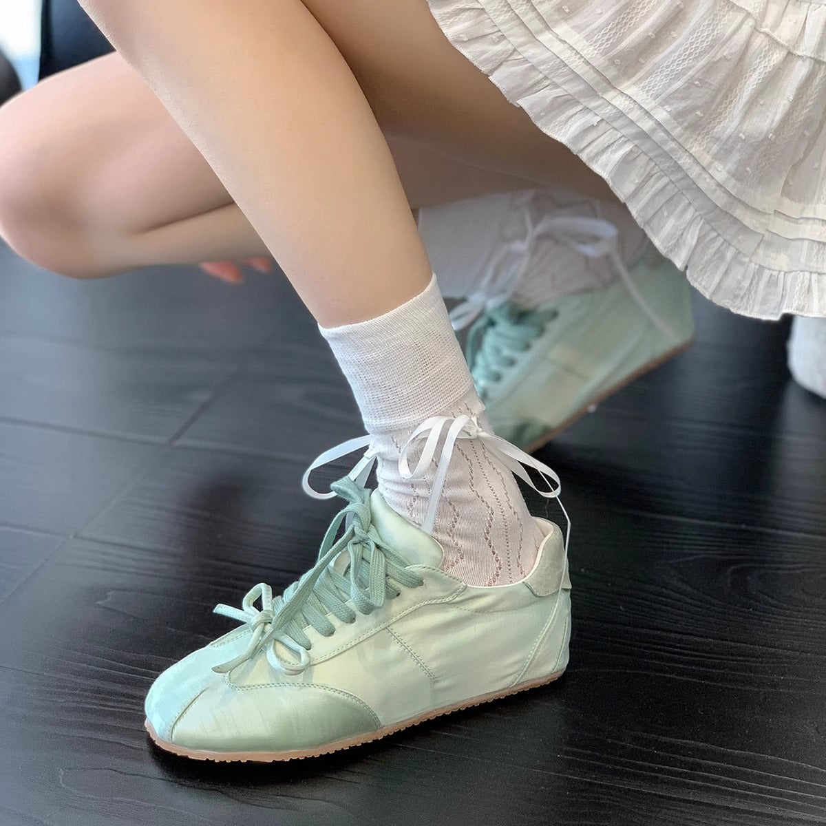 Damen Sneaker Sportlich Atmungsaktiv Schnürschuhe Frauen