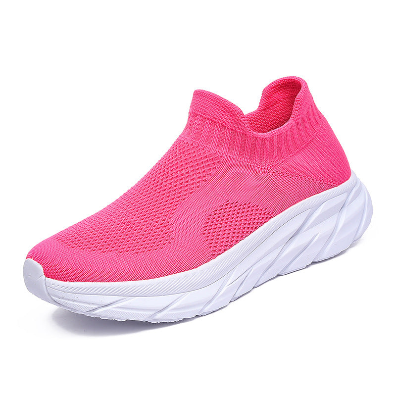 Damen Sneaker Atmungsaktiv Strick Schuhe Bequem Flexibel