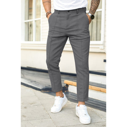 Herren Anzughose Slim Fit Elastisch Elegant