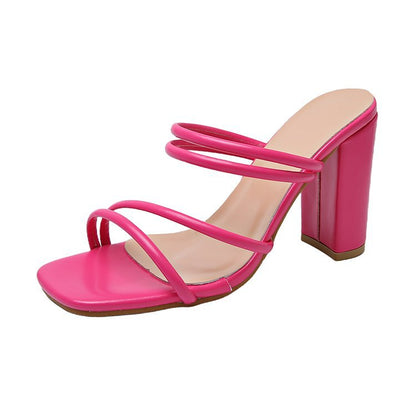 Damenschuhe High Heel Pantoletten mit Riemchen DesignSexy