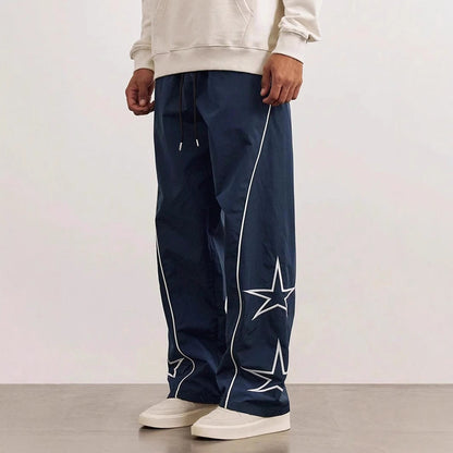 Herren Cargo-Hose Bequem Mit Sternenapplikationen