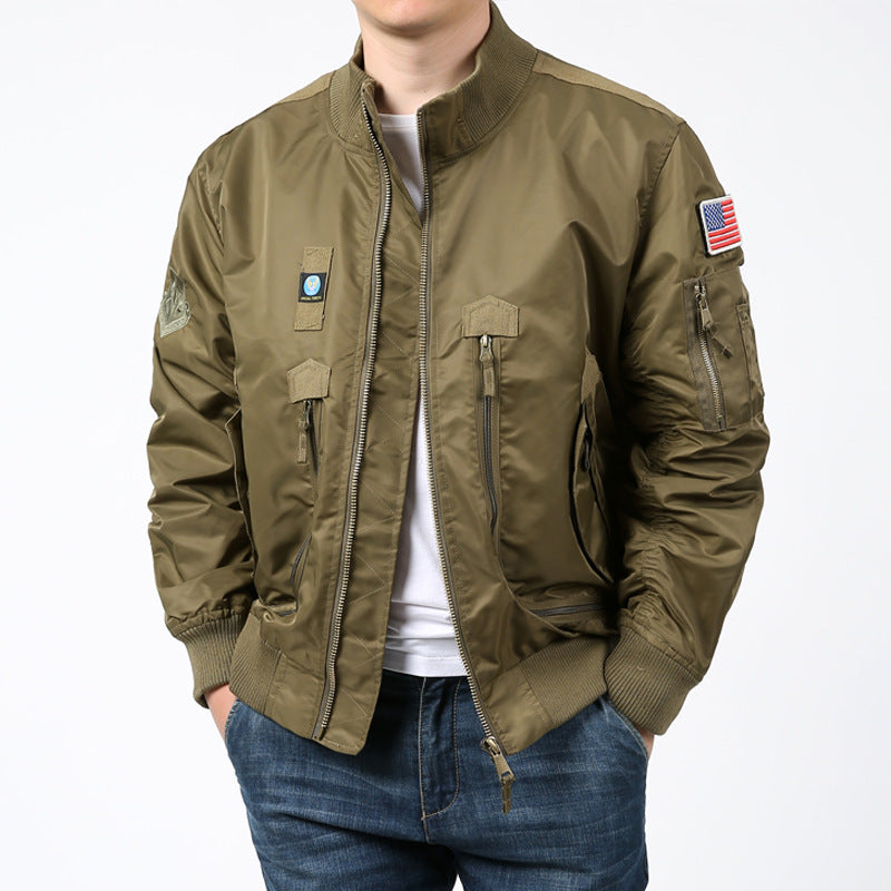 Herren Bomberjacke Robust Mit Vielen Taschen