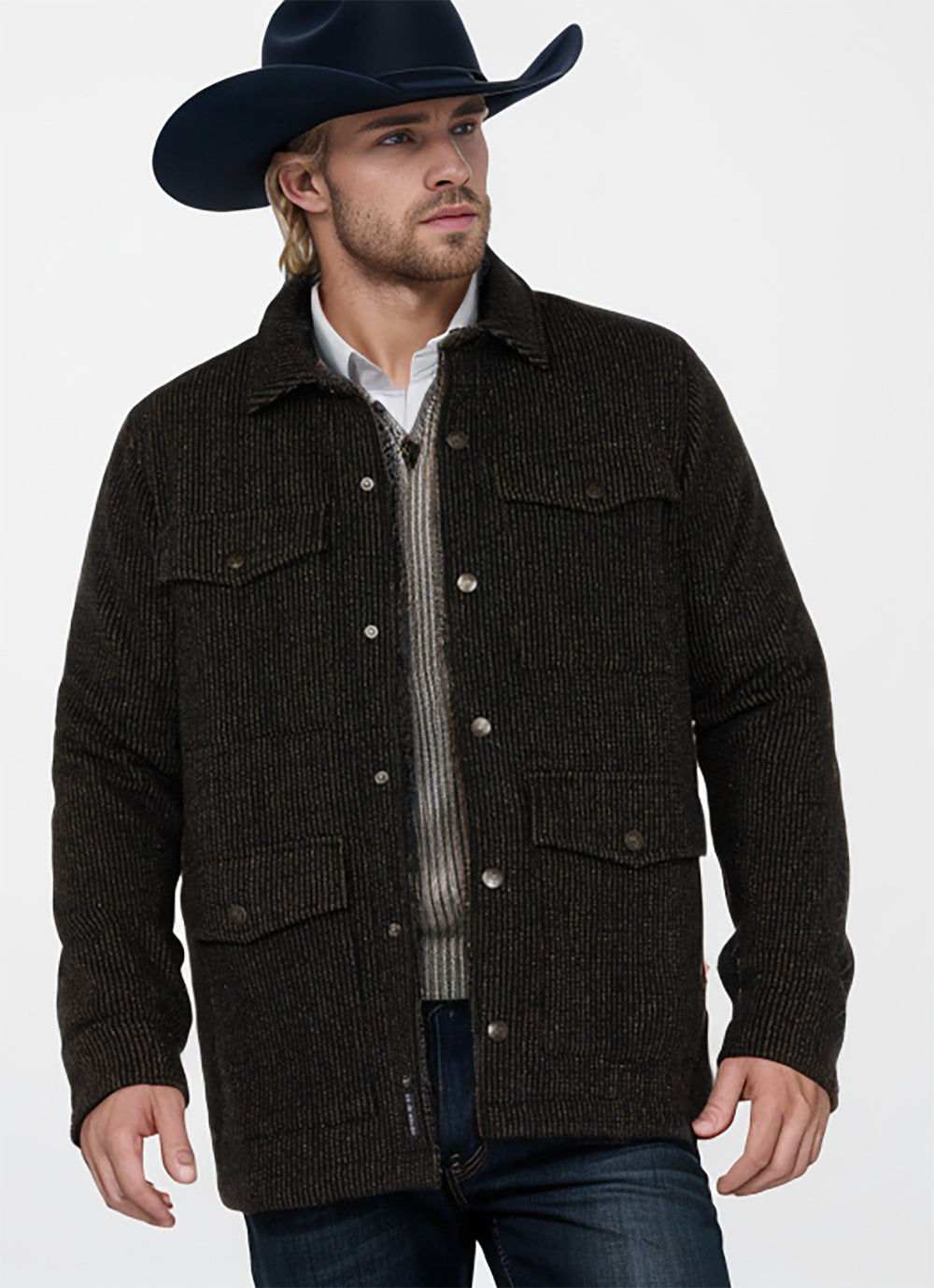 Herren Outdoor-Jacke Robust mit Taschen Übergröße