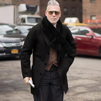 Die Antwort ist: Herren lässiger Dufflecoat mit schickem Stehkragen und praktischen Taschen BerlinGlamour