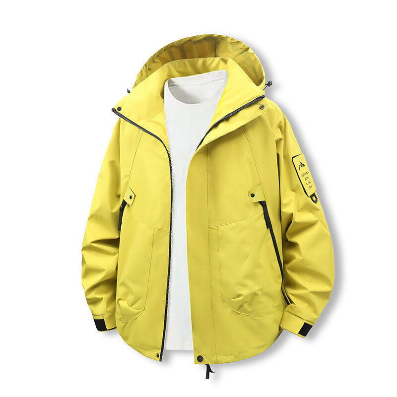 Wasserabweisende Outdoor-Jacke Herren Funktionsjacke Verstellbar