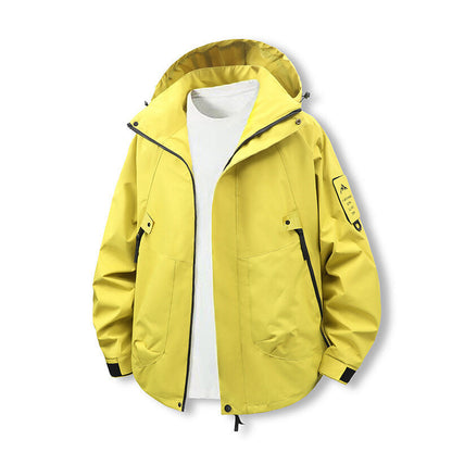 Wasserabweisende Outdoor-Jacke Herren Funktionsjacke Verstellbar
