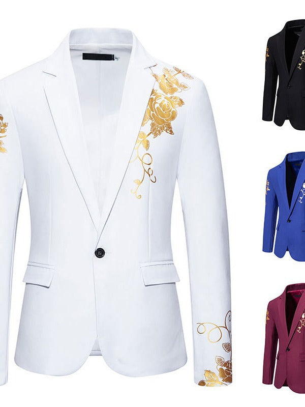 Herren Blazer Elegant Floralmuster Hochwertig