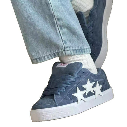 Damen Sneaker mit Sternen Applikationen Trendy Frauen Schuhe