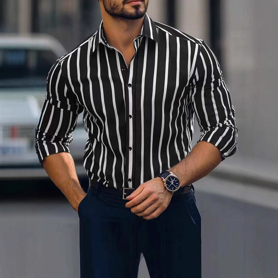 Herren Hemd Slim Fit Streifen Modisch Berlin