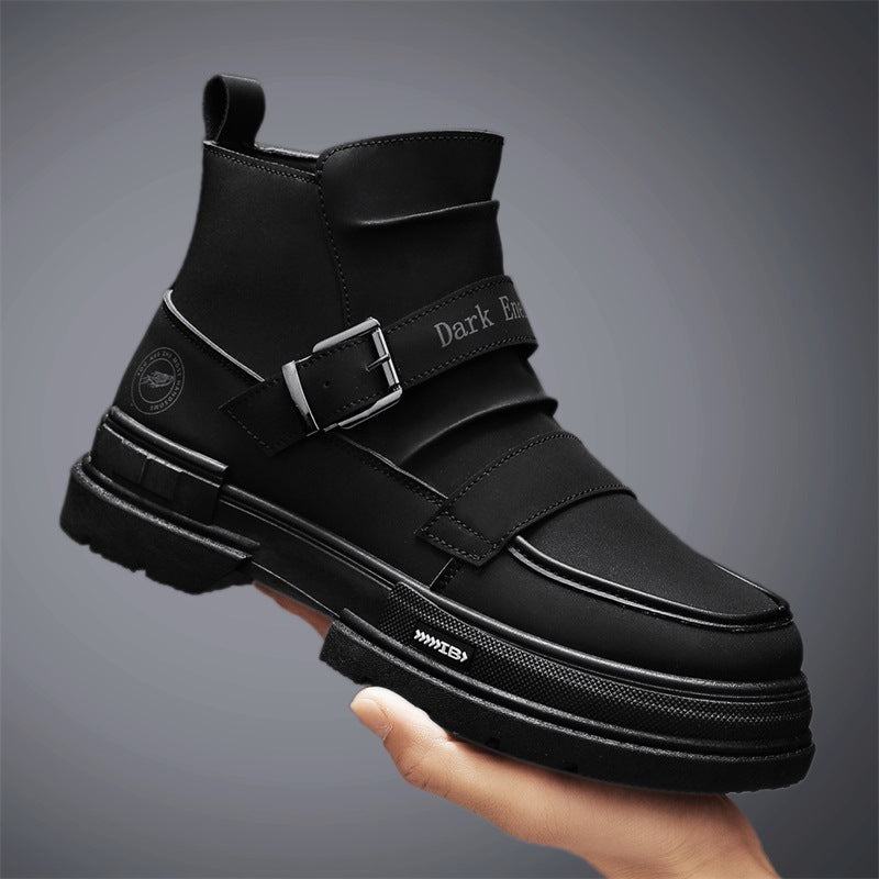Damen Stiefel Mid Cut Robust mit verstellbarem Riemen