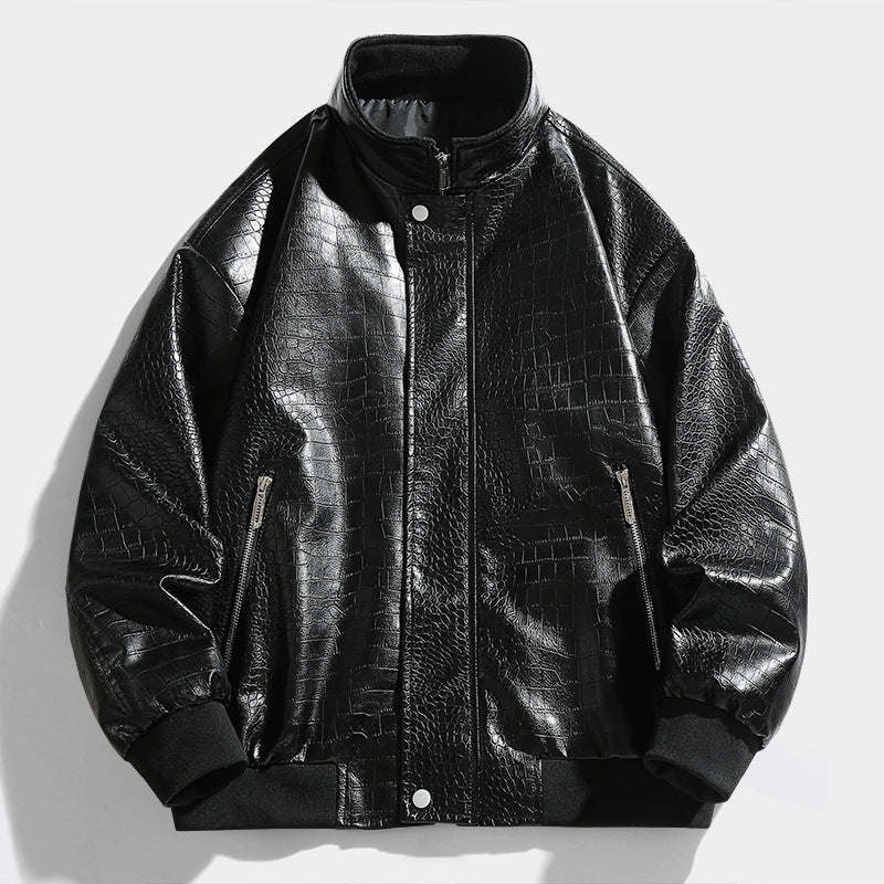 Herren Lederjacke Lässig Steppmuster Modern - BerlinGlamour