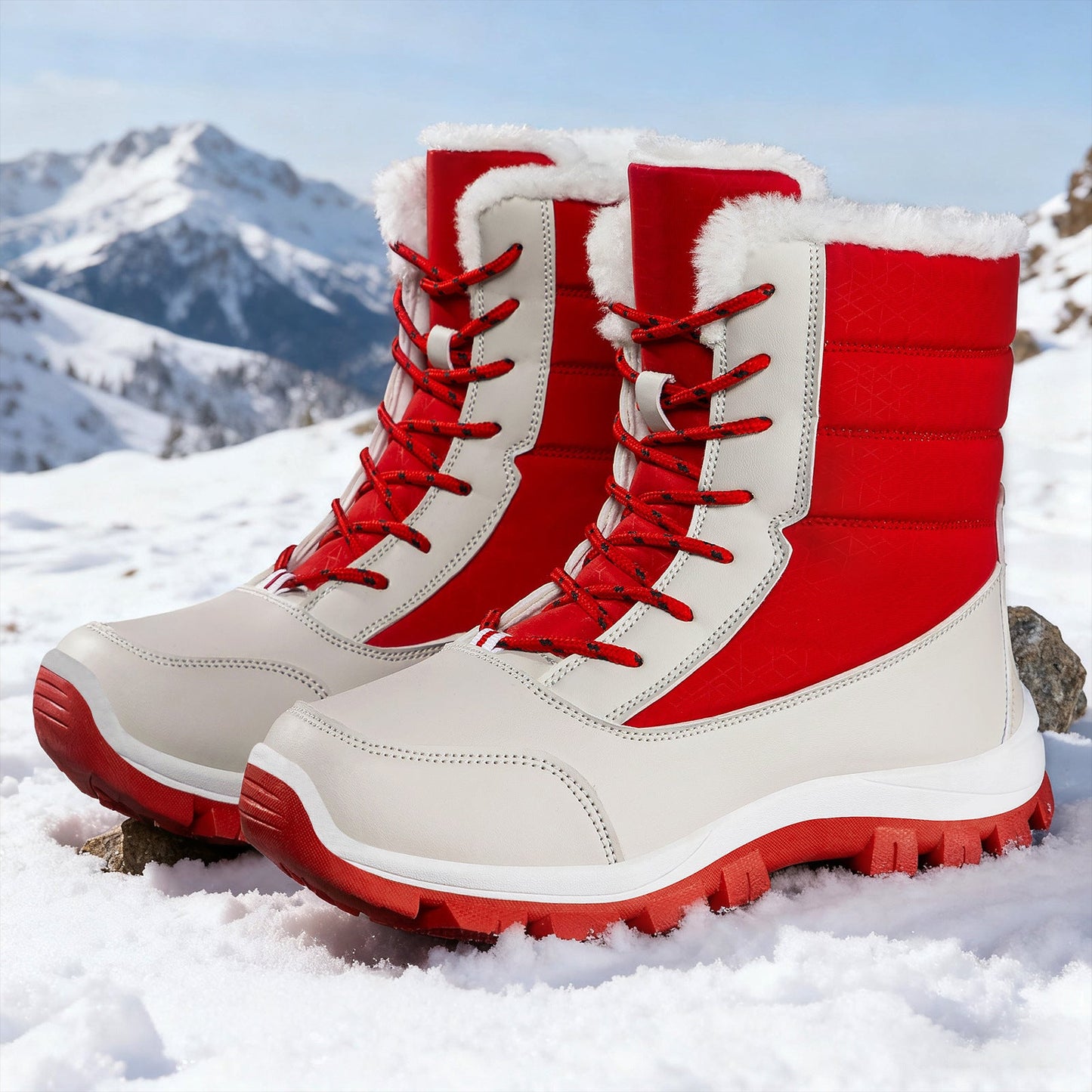 Damen Winterstiefel Warm Rutschfest Weich