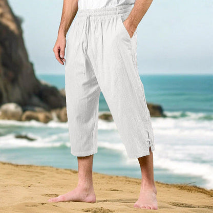 Herren Strandhose Bequem Mit Seitenschlitzen Sommer - BerlinGlamour