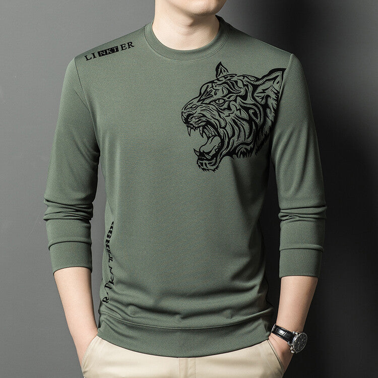 Herren Langarmshirt Tiger Grafik Modern Style