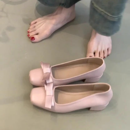 Damen Ballerinas Elegante Schleifen Detail Weich - BerlinGlamour