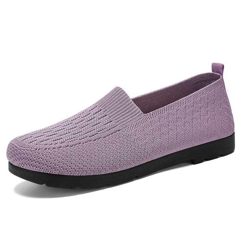 Damen Schuhe Slip-On atmungsaktiv Strickdesign Elegant
