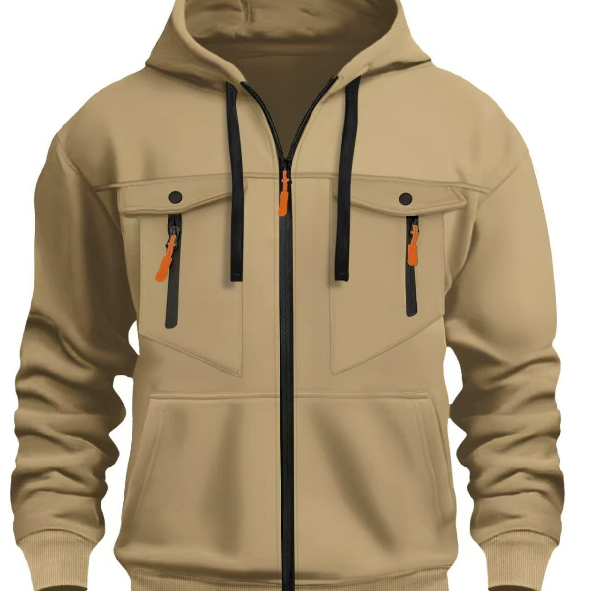 Herren Outdoorjacke Wasserdicht mit Reißverschlusstaschen