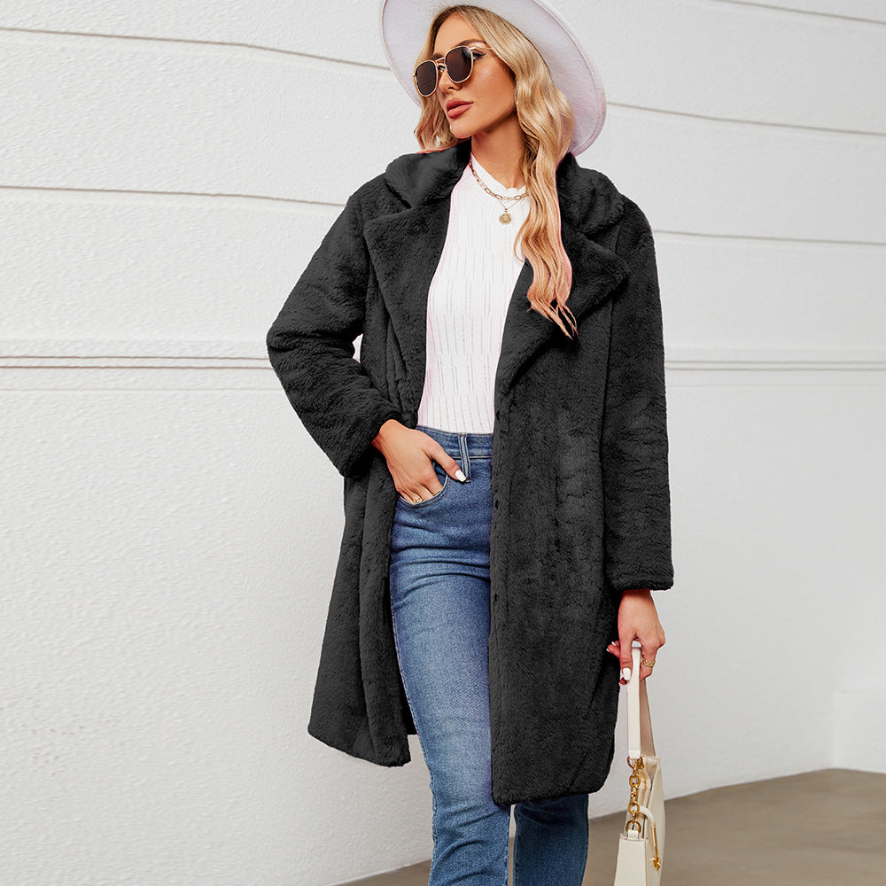 Übergroße Fleecejacke Damen Kuscheljacke Warm - BerlinGlamour