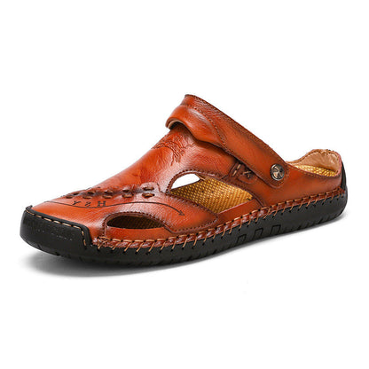Herren Leder-Sandalen Ergonomisch Verstellbar Modern