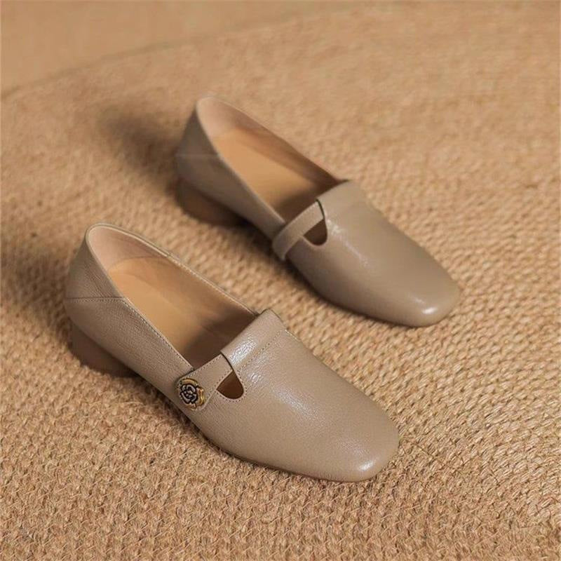 Damen Ballerinas Bequem Schnalle Elegant Modisch