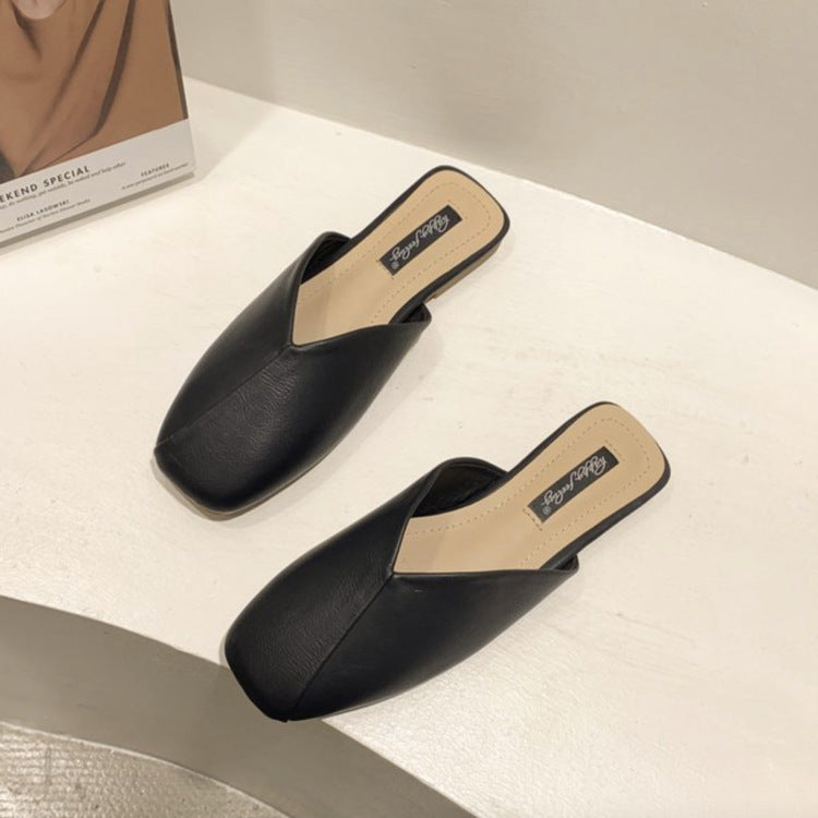Damen Mules Modern mit Überkreuz-Design und Hochglanz