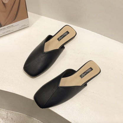 Damen Mules Modern mit Überkreuz-Design und Hochglanz