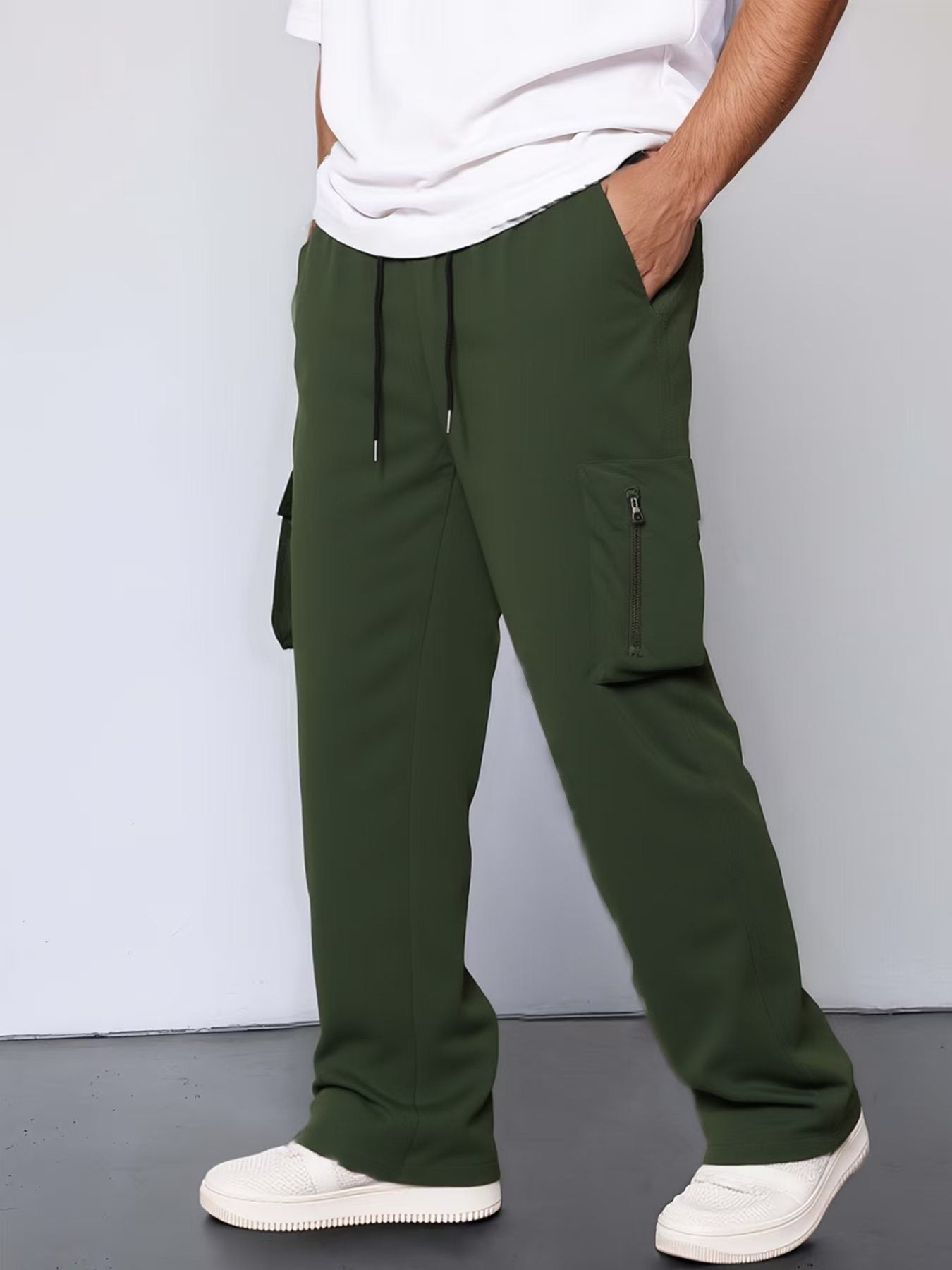 Herren Cargo-Hose Funktionale Taschen Verstellbar Baumwolle
