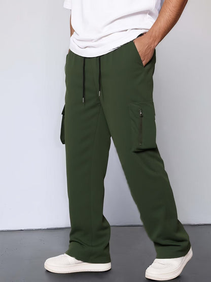 Herren Cargo-Hose Funktionale Taschen Verstellbar Baumwolle