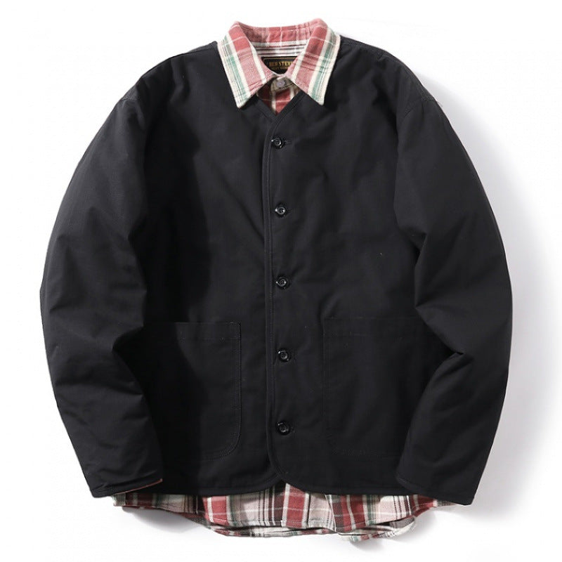 Herren Steppjacke Warm mit Kragen und Weichem Innenfutter