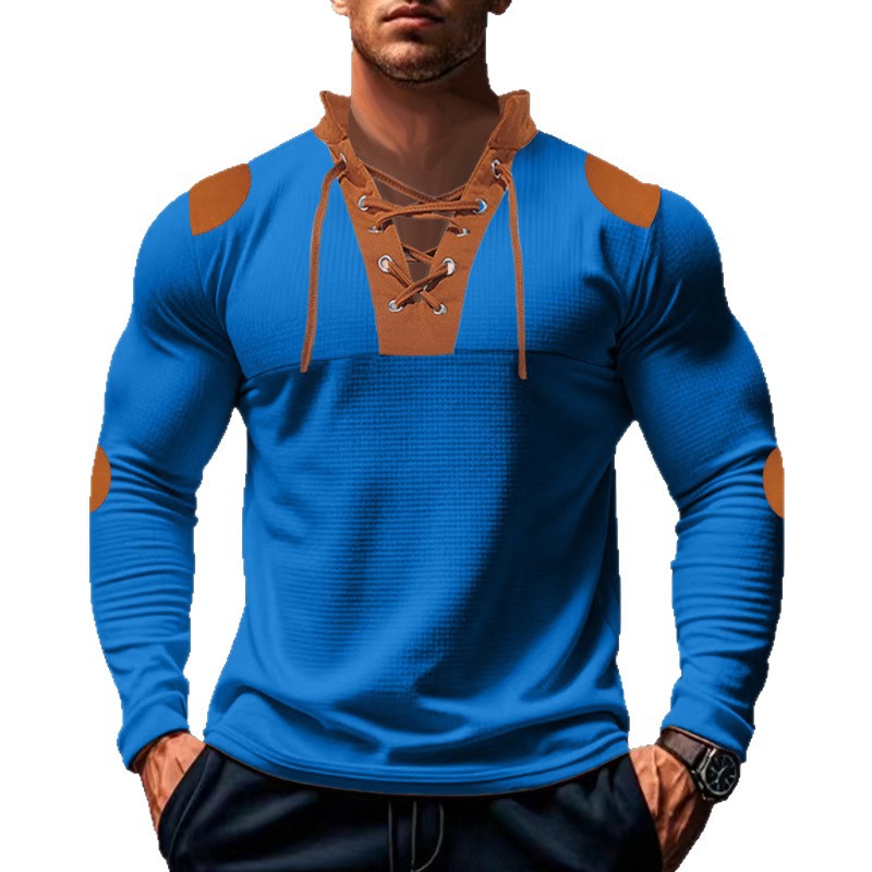 Für den Online-Shop Herren lässiges Langarm-Henley-Shirt schreibe ich: 

Herren lässiges Langarm-Henley-Shirt → Elegantes Herren-Shirt mit stilvollem Design