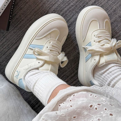 Damen Sneaker Sportlich Dicksohlige Schuhe Trendy