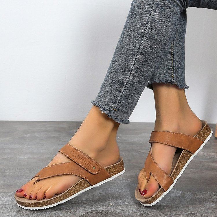 Damen Zehentrenner Komfortabel Kork Design Modern