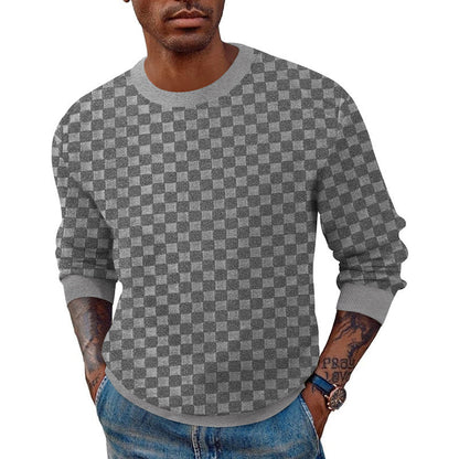 Herren Strickpullover Modern Rundhals Struktur