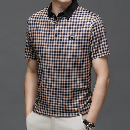 Herren Poloshirt Karomuster Elegant Berlin
