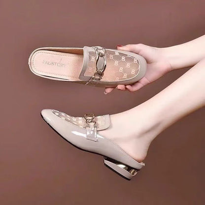 Damen Slipper Elegante Luxus mit Schnallen
