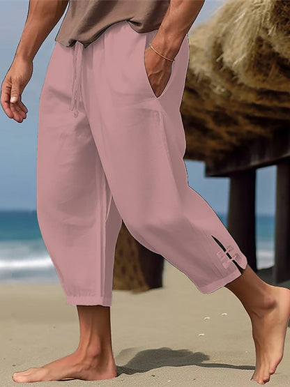 Herren Strandhose Bequem Mit Taschen Sommerhose