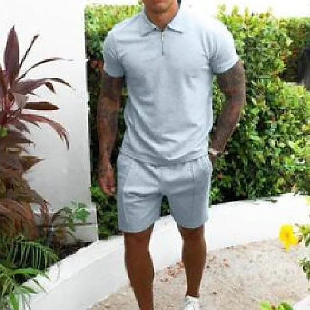 Herren Polo Set Modern Schnitt Funktionskragen