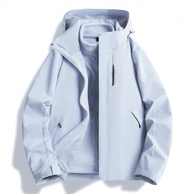 Herren Outdoorjacke Wetterfest Isoliert Verstellbar - BerlinGlamour