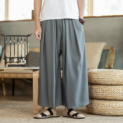 Herrenhose Bequem Weit Geschnitten mit Elastischem Bund