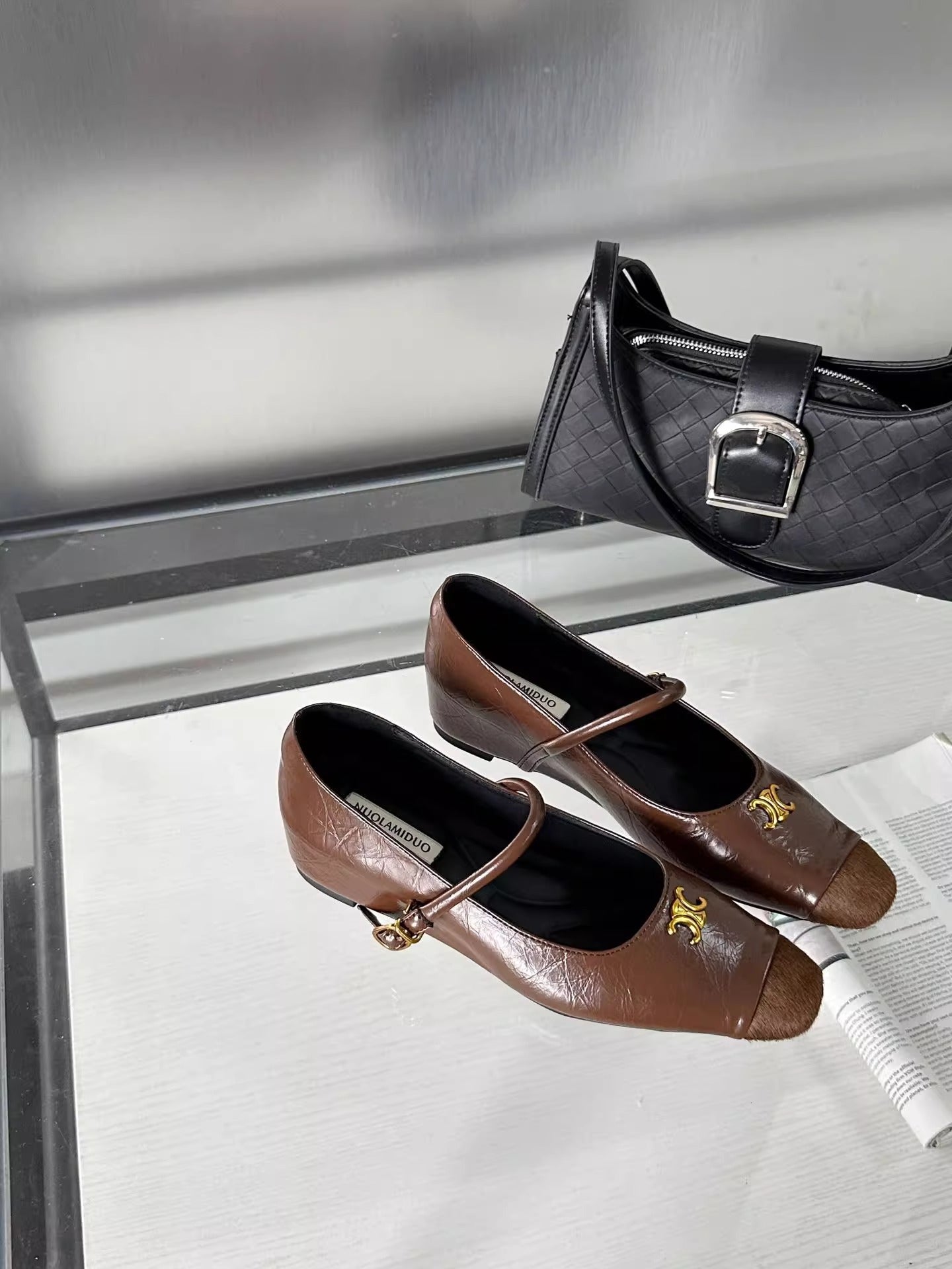 Damen Ballerinas Elegante Riemen Schmuck detail Modern