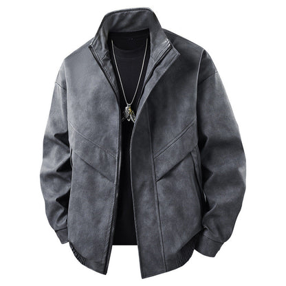 Herren Freizeitjacke Modern Asymmetrisch mit Taschen