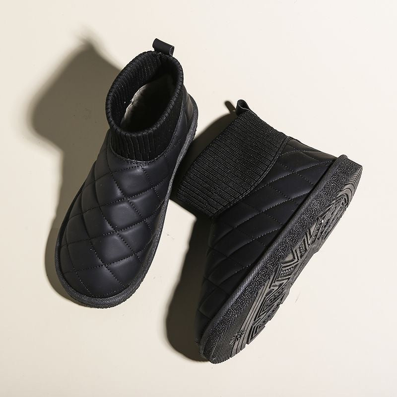 Damen Schneestiefel Warm mit Rutschfester Sohle Winterstiefel